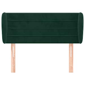Čelo postele typu ušák tmavě zelené 93x23x78/88 cm samet - obrázek 3