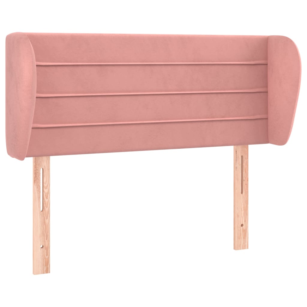 vidaXL Čelo postele typu ušák růžová 93x23x78/88 cm samet