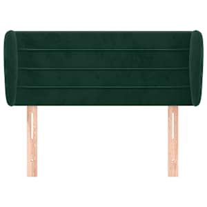 Čelo postele typu ušák tmavě zelené 103x23x78/88 cm samet - obrázek 3