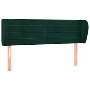 Čelo postele typu ušák tmavě zelené 147x23x78/88 cm samet - obrázek 2