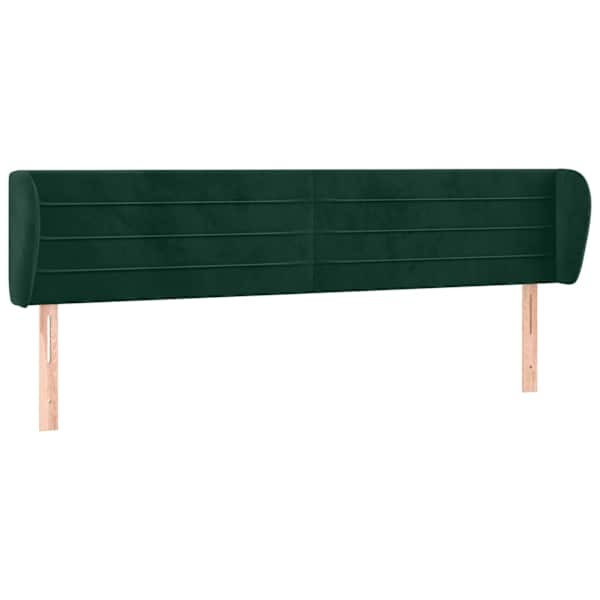 vidaXL voodipeats servadega, tumeroheline, 183x23x78/88 cm, samet