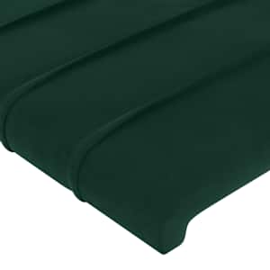 Čelo postele typu ušák tmavě zelené 203x23x78/88 cm samet - obrázek 5