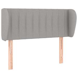 vidaXL voodipeats servadega, helehall, 83x23x78/88 cm, kangas