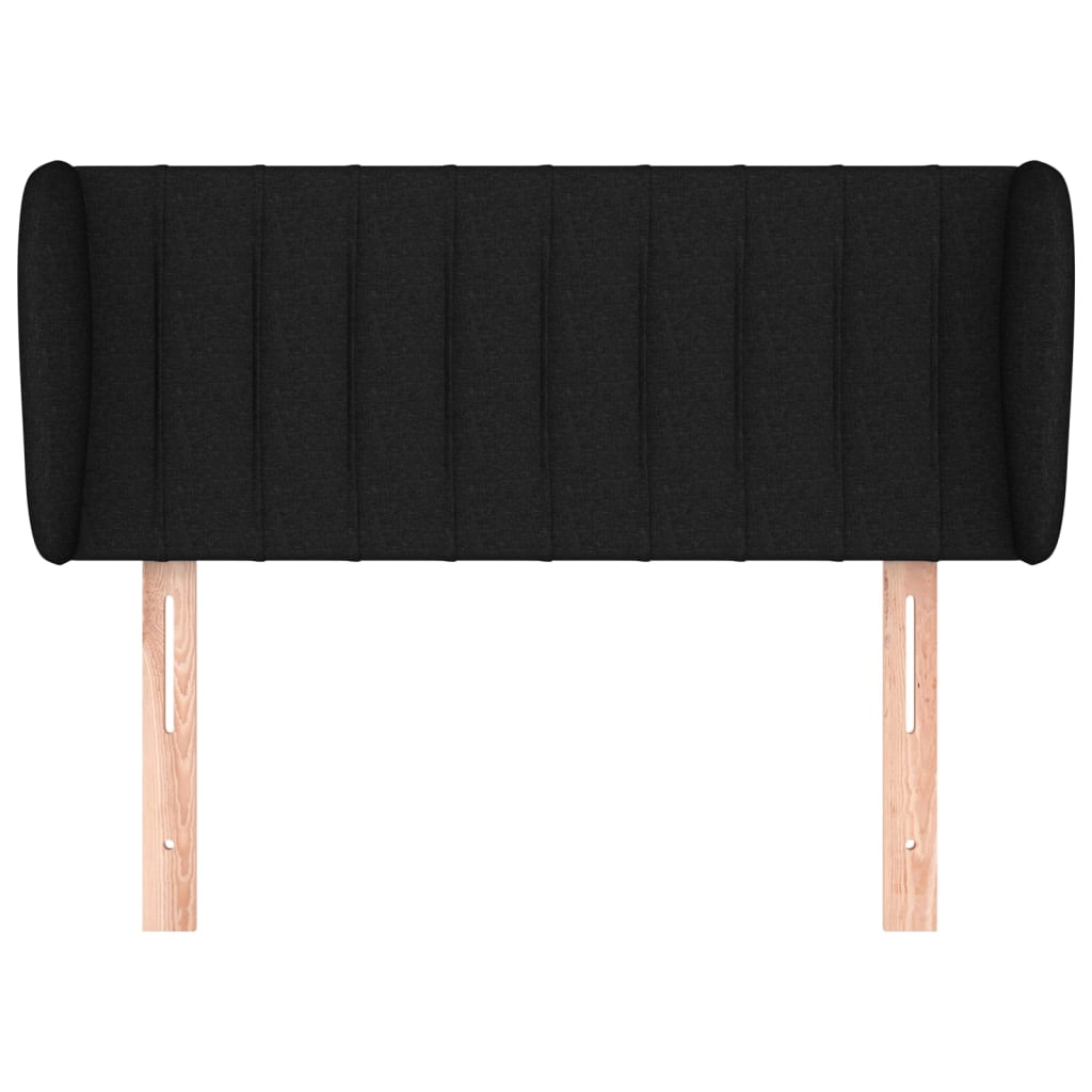 vidaXL Hoofdbord met randen 83x23x78/88 cm stof zwart afbeelding