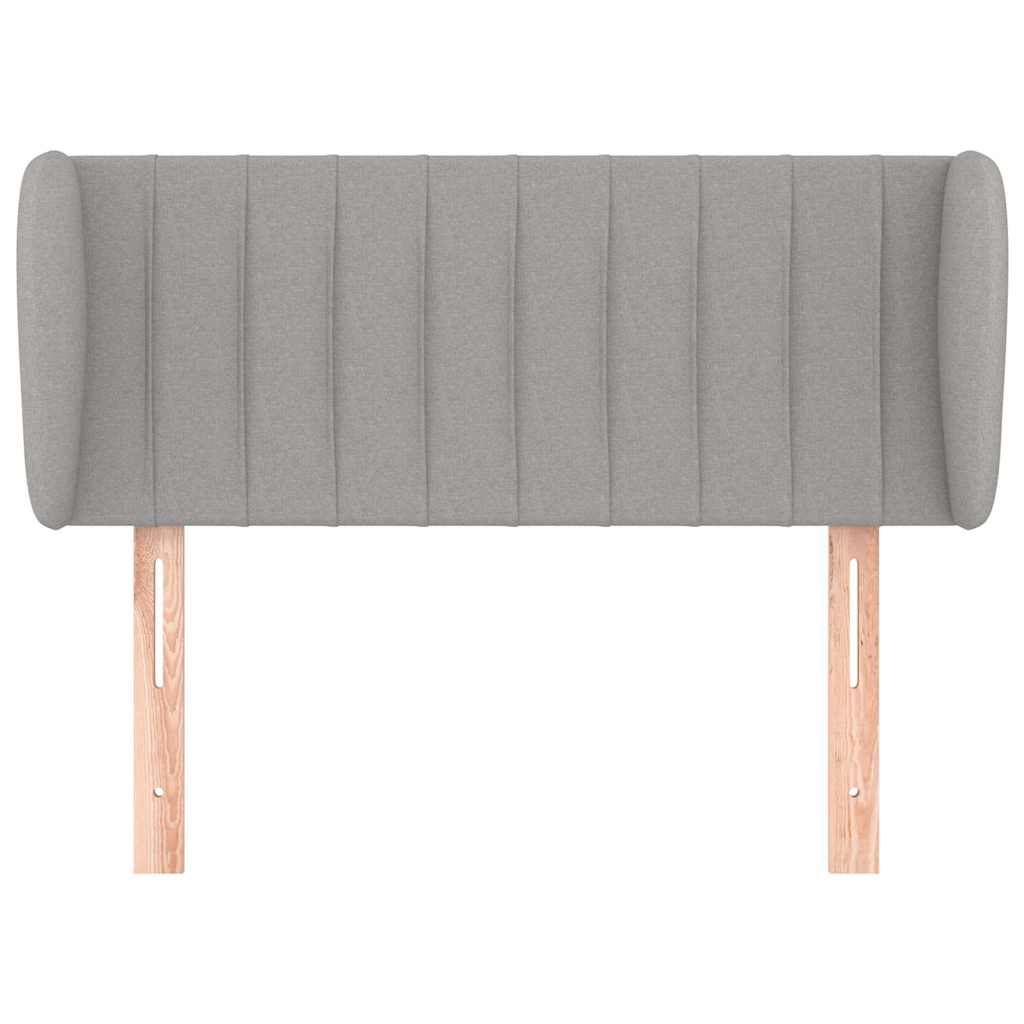 vidaXL Hoofdbord met randen 93x23x78/88 cm stof lichtgrijs grijs, foto 2