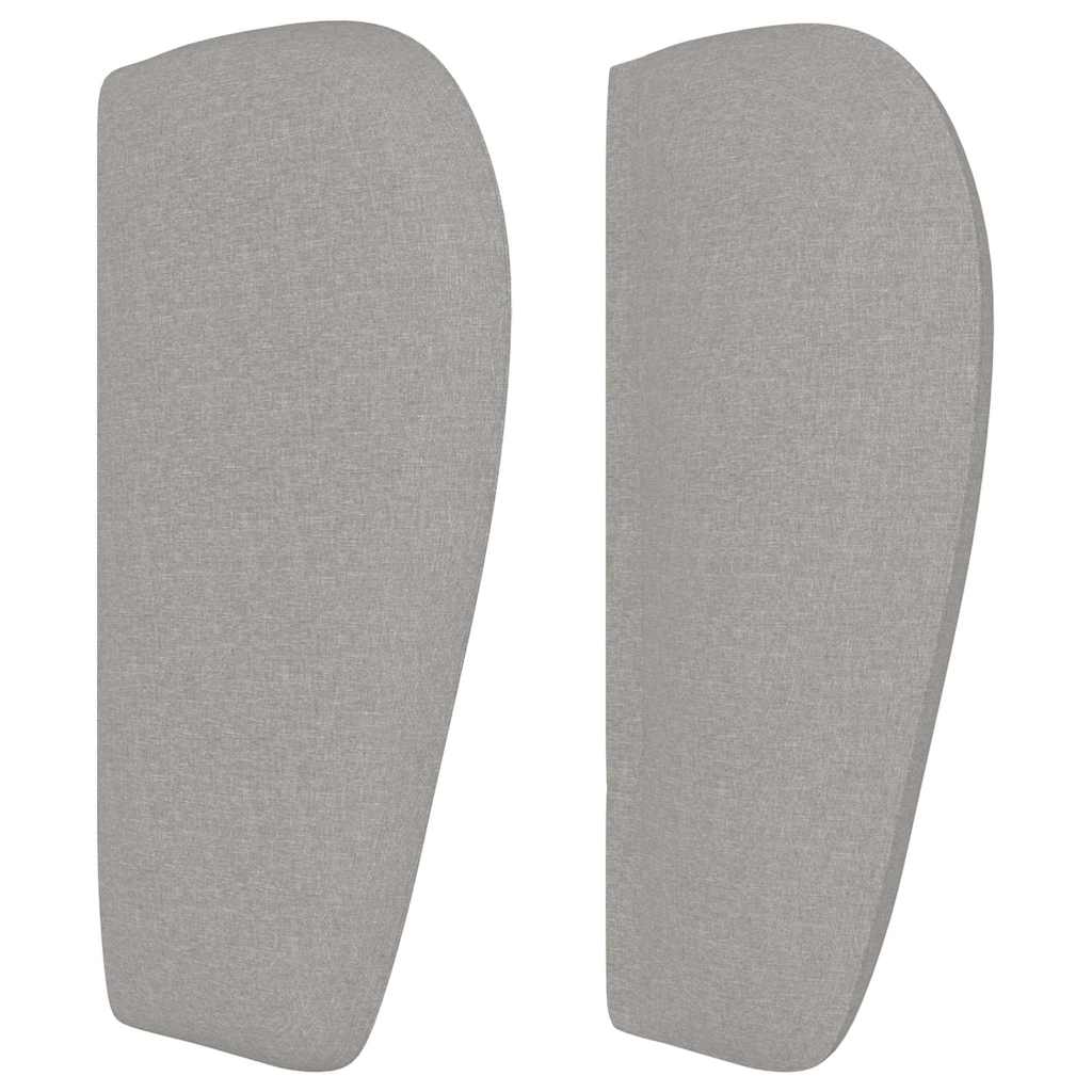 vidaXL Hoofdbord met randen 93x23x78/88 cm stof lichtgrijs grijs, foto 4