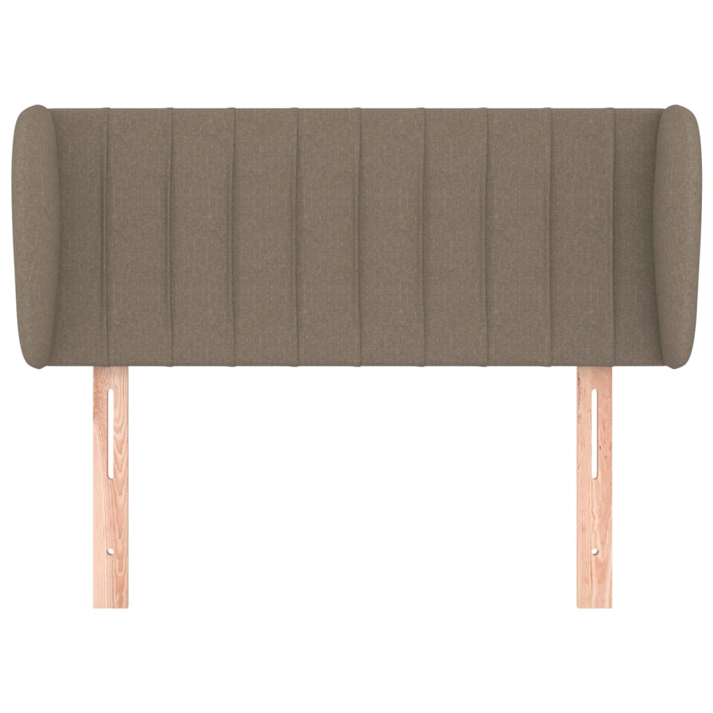 vidaXL Hoofdbord met randen 103x23x78/88 cm stof taupe