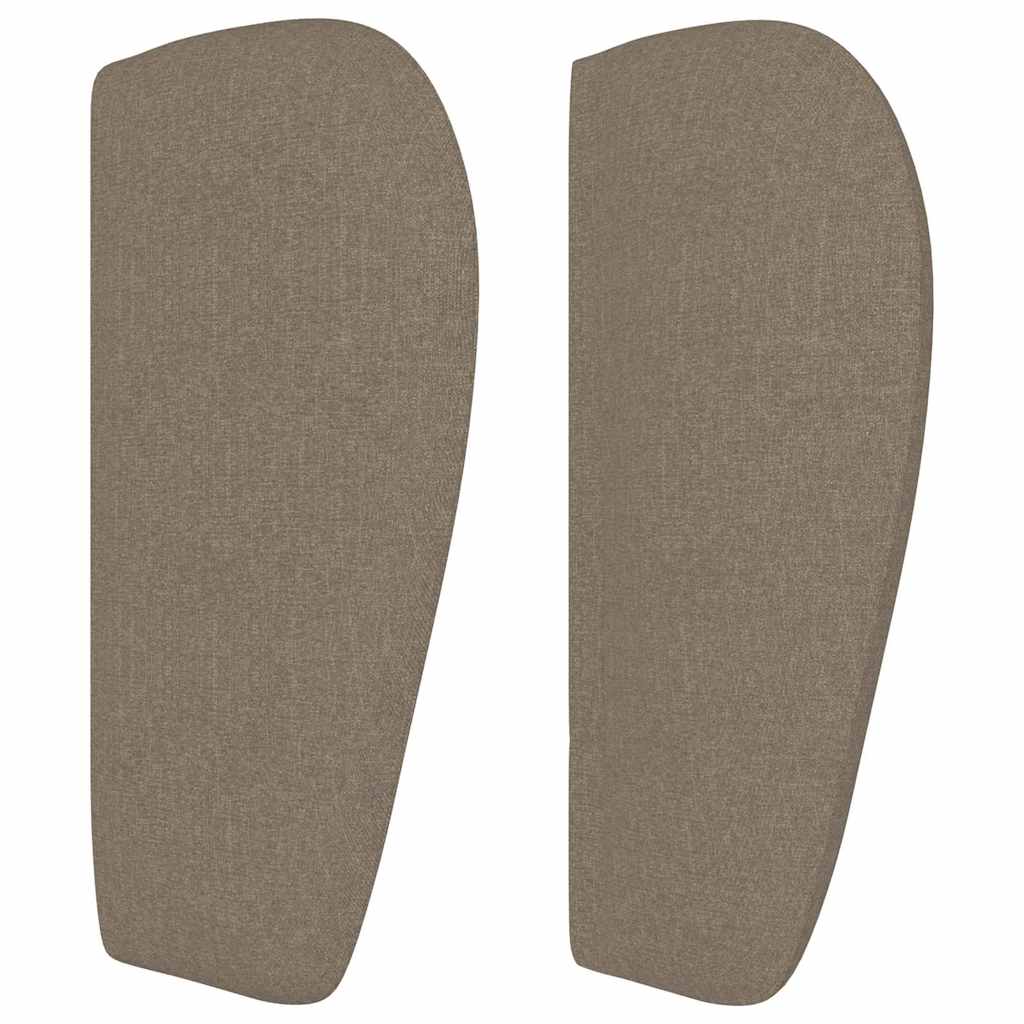 vidaXL Hoofdbord met randen 103x23x78/88 cm stof taupe, foto 4