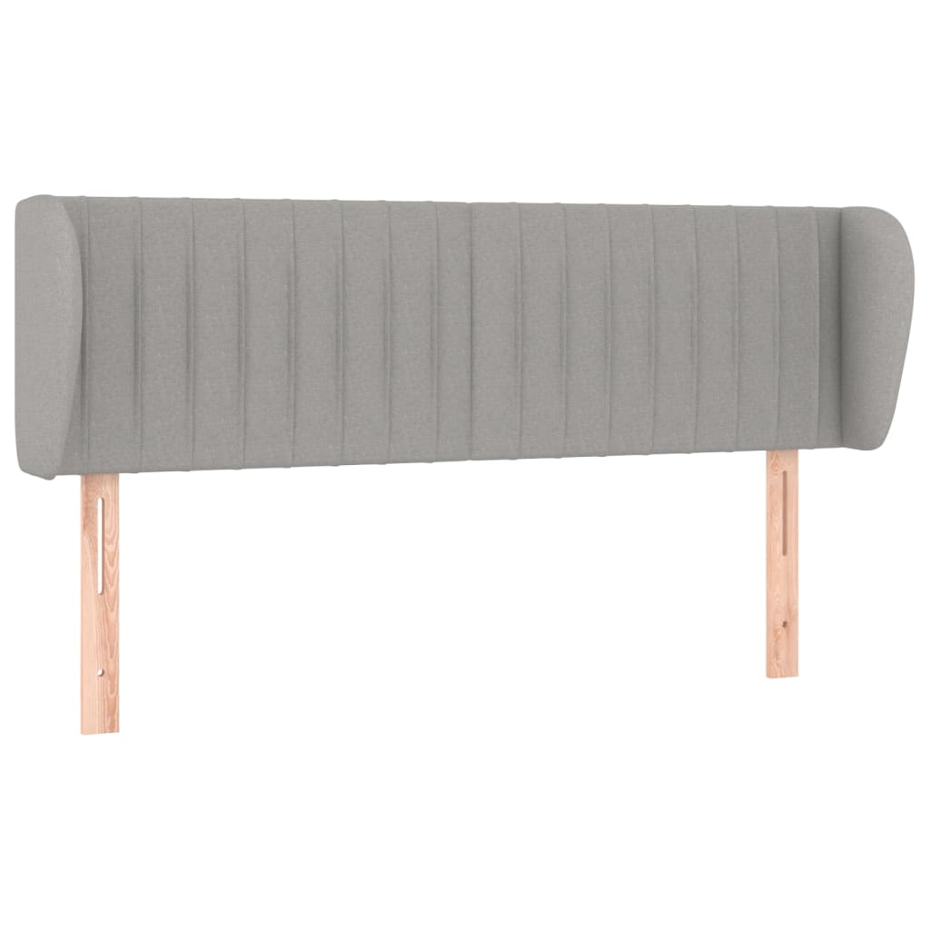 vidaXL Čelo postele typu ušák světle šedé 147x23x78/88 cm textil