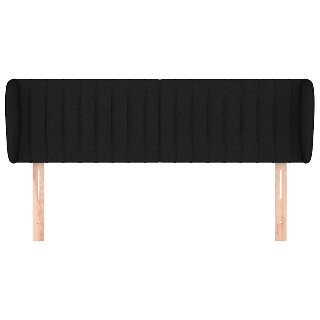 vidaXL Hoofdbord met randen 147x23x78/88 cm stof zwart, foto 2