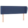 vidaXL voodipeats servadega, sinine, 147x23x78/88 cm, kangas