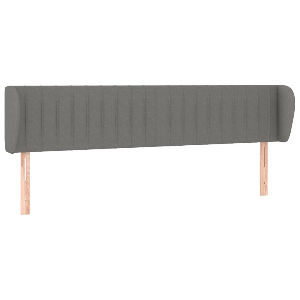 vidaXL Čelo postele typu ušák tmavě šedé 163x23x78/88 cm textil