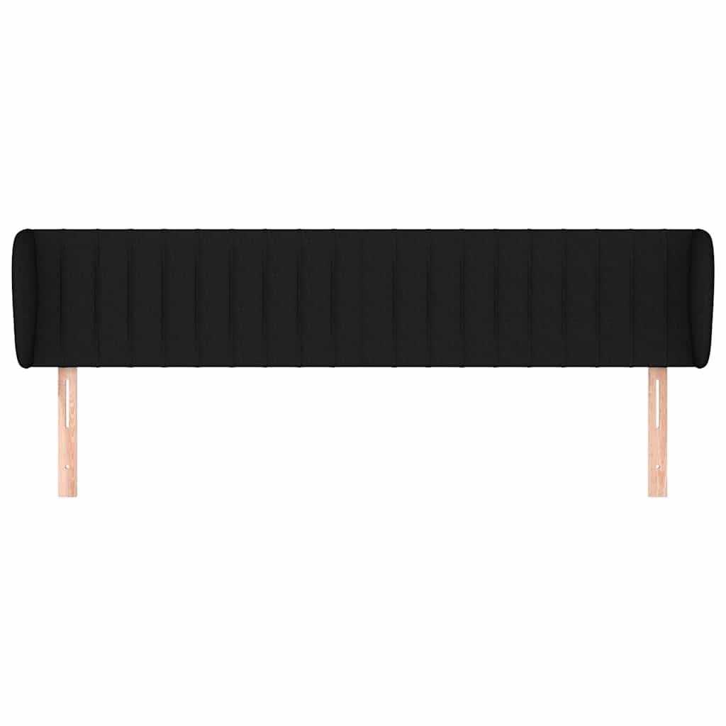 vidaXL Hoofdbord met randen 183x23x78/88 cm stof zwart, foto 2