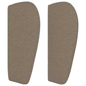 Čelo postele typu ušák taupe 183x23x78/88 cm textil - obrázek 4
