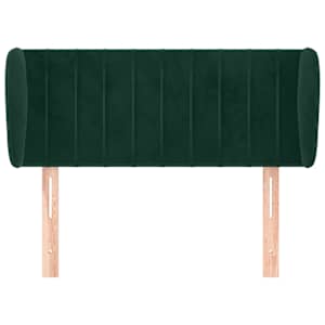 Čelo postele typu ušák tmavě zelené 83x23x78/88 cm samet - obrázek 3