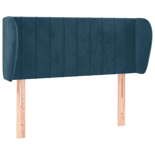 vidaXL voodipeats servadega, tumesinine, 83x23x78/88 cm, samet
