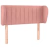 vidaXL voodipeats servadega, roosa, 83x23x78/88 cm, samet