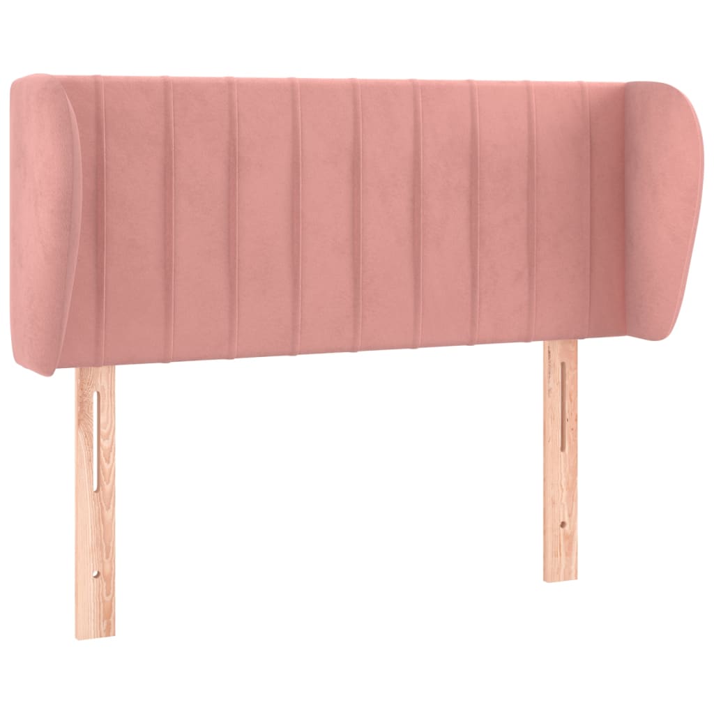 vidaXL Čelo postele typu ušák růžová 83x23x78/88 cm samet