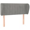 vidaXL voodipeats servadega, helehall, 93x23x78/88 cm, samet