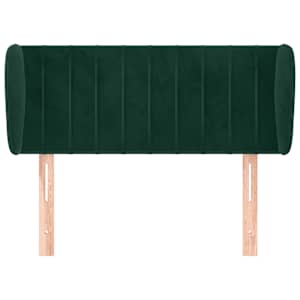 Čelo postele typu ušák tmavě zelené 103x23x78/88 cm samet - obrázek 3