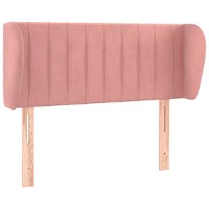 Čelo postele typu ušák růžová 103x23x78/88 cm samet - obrázek 2