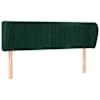 vidaXL voodipeats servadega, tumeroheline, 147x23x78/88 cm, samet