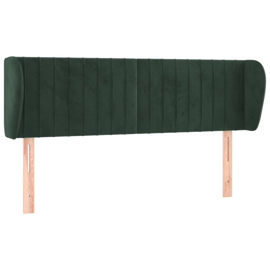 vidaXL Čelo postele typu ušák tmavě zelené 147x23x78/88 cm samet