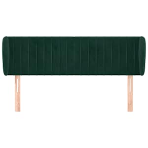 Čelo postele typu ušák tmavě zelené 147x23x78/88 cm samet - obrázek 3