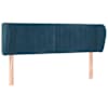 vidaXL voodipeats servadega, tumesinine, 147x23x78/88 cm, samet