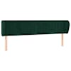vidaXL voodipeats servadega, tumeroheline, 183x23x78/88 cm, samet