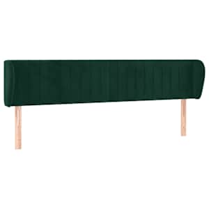 Čelo postele typu ušák tmavě zelené 183x23x78/88 cm samet - obrázek 2