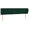 vidaXL voodipeats servadega, tumeroheline, 203x23x78/88 cm, samet