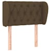 vidaXL voodipeats servadega, tumepruun, 83x23x78/88 cm, kangas
