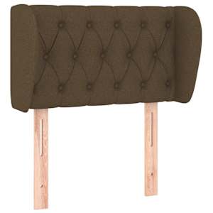 vidaXL voodipeats servadega, tumepruun, 83x23x78/88 cm, kangas
