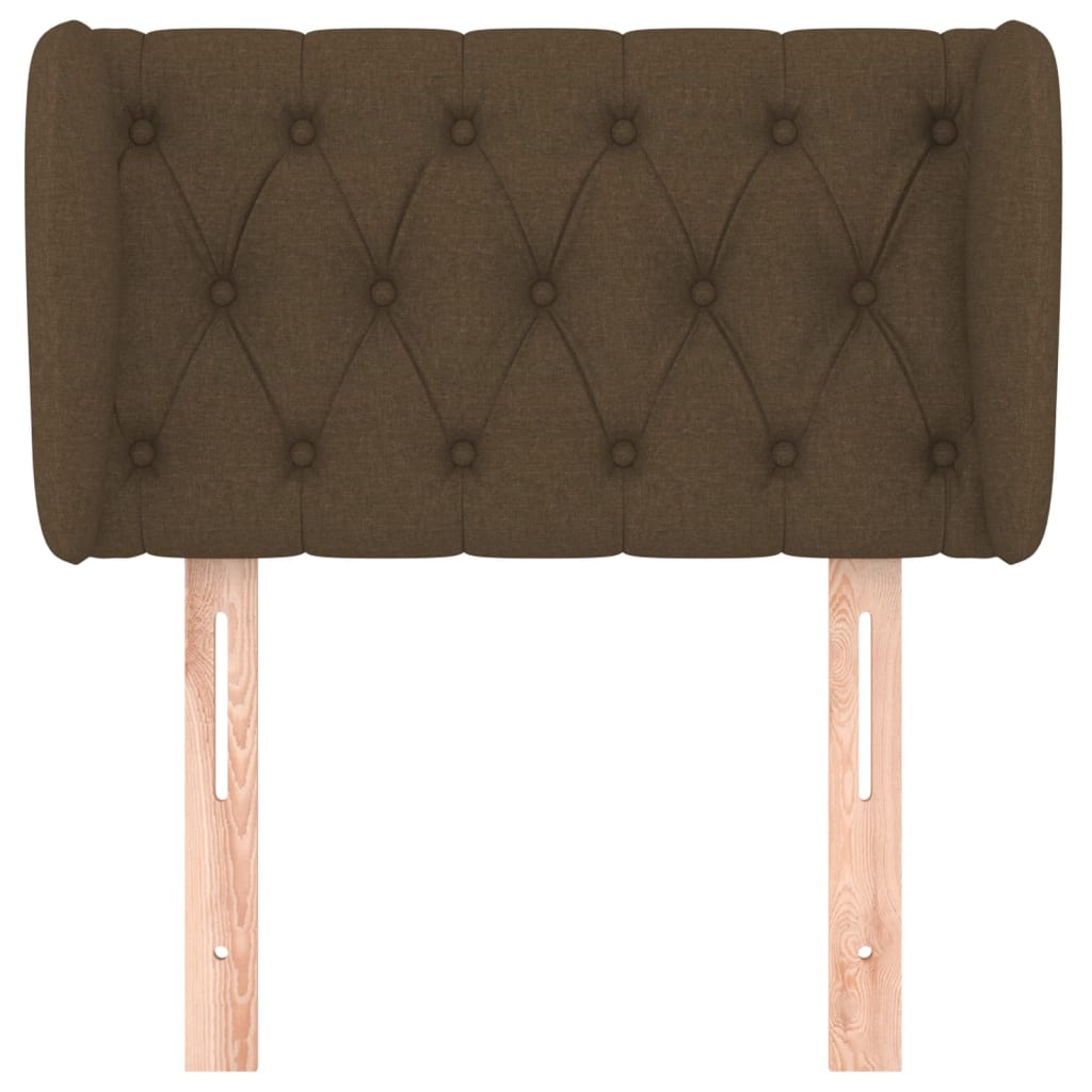 vidaXL Hoofdbord met randen 83x23x78/88 cm stof donkerbruin afbeelding
