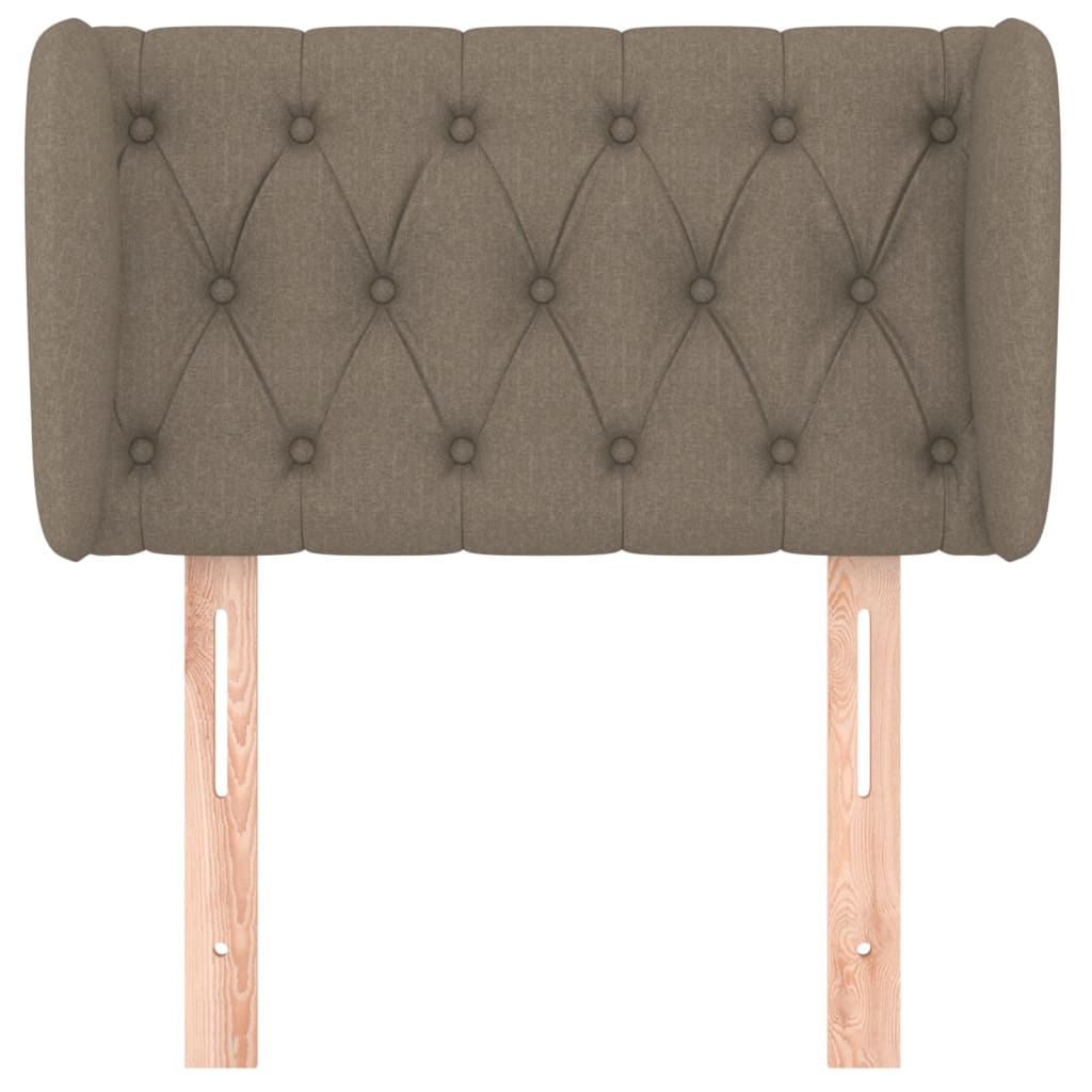 vidaXL Hoofdbord met randen 83x23x78/88 cm stof taupe afbeelding