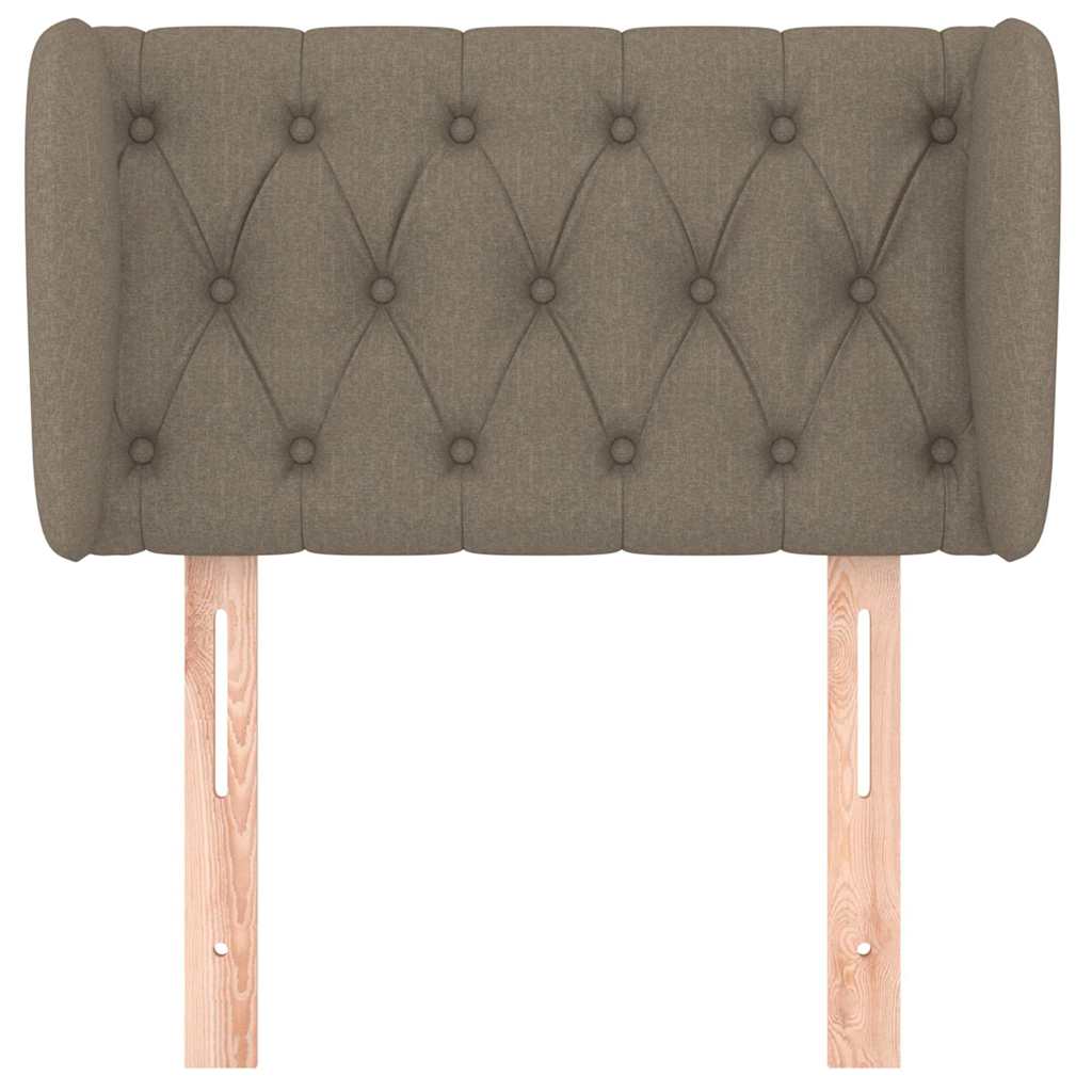 vidaXL Hoofdbord met randen 83x23x78/88 cm stof taupe, foto 2