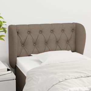 Čelo postele typu ušák taupe 83x23x78/88 cm textil - obrázek 1