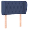 vidaXL voodipeats servadega, sinine, 83x23x78/88 cm, kangas