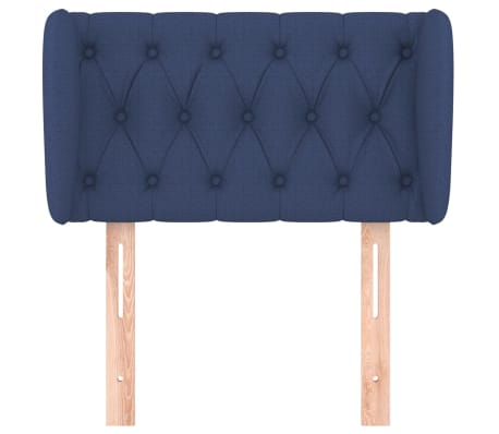 vidaXL Tête de lit avec oreilles Bleu 83x23x78/88 cm Tissu