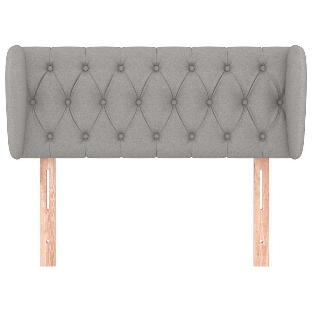 vidaXL Hoofdbord met randen 93x23x78/88 cm stof lichtgrijs grijs, foto 2