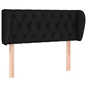 Čelo postele typu ušák černé 93x23x78/88 cm textil - obrázek 2