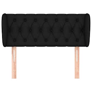 Čelo postele typu ušák černé 93x23x78/88 cm textil - obrázek 3