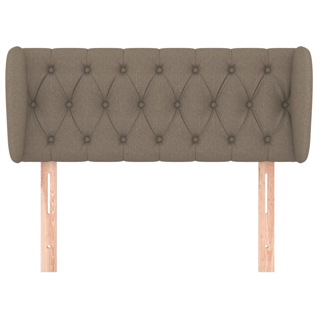 vidaXL Hoofdbord met randen 93x23x78/88 cm stof taupe afbeelding