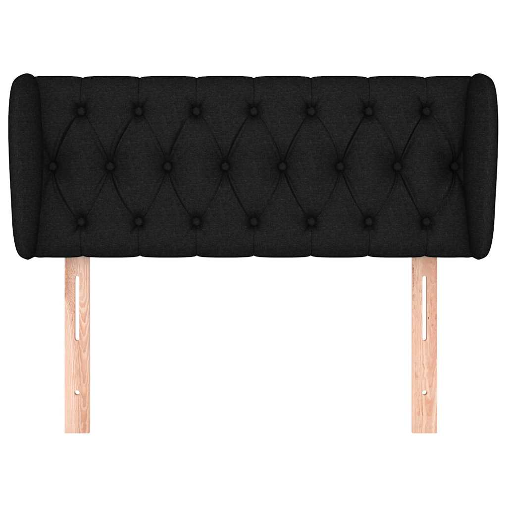 vidaXL Hoofdbord met randen 103x23x78/88 cm stof zwart, foto 2