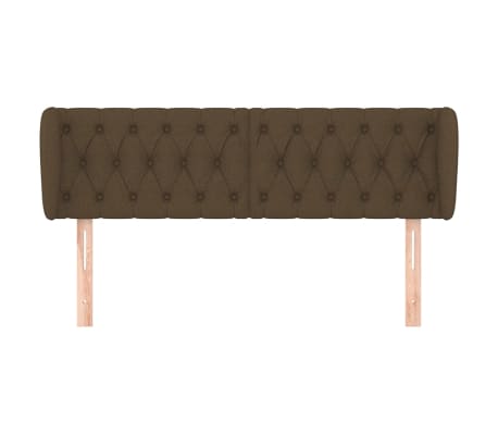 vidaXL sötétbarna szövet fejtámla 147x23x78/88 cm