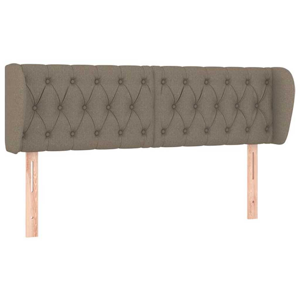 vidaXL Hoofdbord met randen 147x23x78/88 cm stof taupe, foto 3