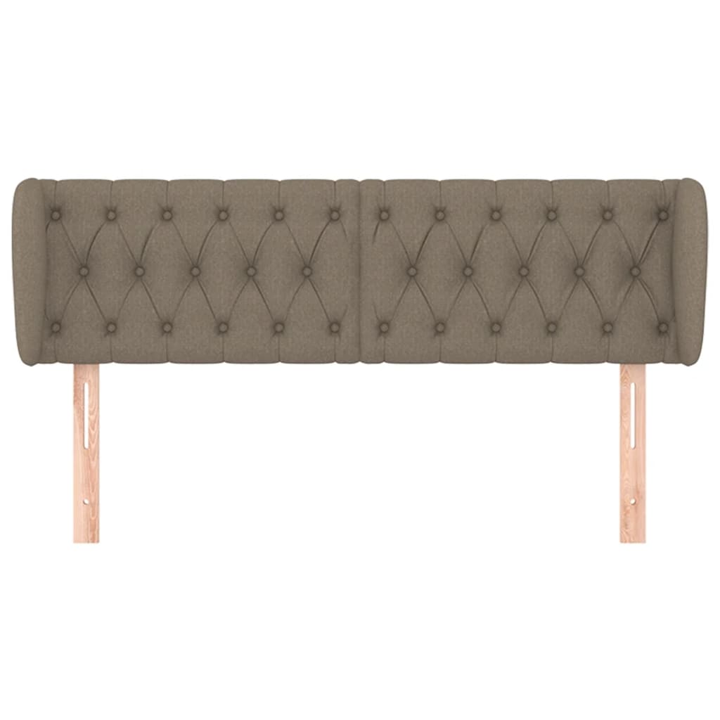 Thumbnail - vidaXL Kopfteil mit Ohren Taupe 147x23x78/88 cm Stoff