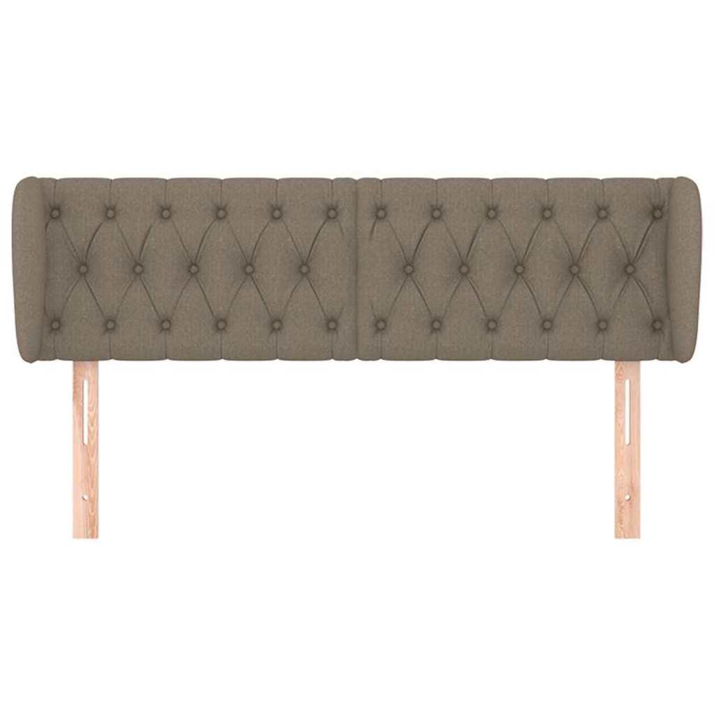 vidaXL Hoofdbord met randen 147x23x78/88 cm stof taupe, foto 2