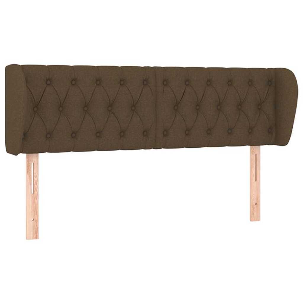 vidaXL Hoofdbord met randen 163x23x78/88 cm stof donkerbruin bruin, foto 3